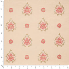 Charlotte Ornamental Upholstery Fabric with Intricate Floral Medallion and Damask-Inspired Designs
