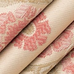 Charlotte Ornamental Upholstery Fabric with Intricate Floral Medallion and Damask-Inspired Designs