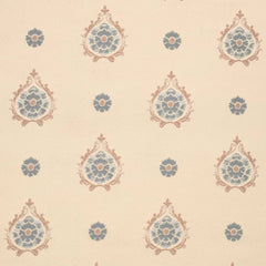 Charlotte Ornamental Upholstery Fabric with Intricate Floral Medallion and Damask-Inspired Designs