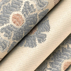 Charlotte Ornamental Upholstery Fabric with Intricate Floral Medallion and Damask-Inspired Designs