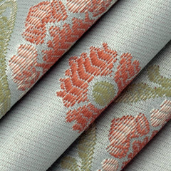 Charlotte Ornamental Upholstery Fabric with Intricate Floral Medallion and Damask-Inspired Designs