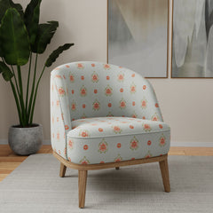 Charlotte Ornamental Upholstery Fabric with Intricate Floral Medallion and Damask-Inspired Designs