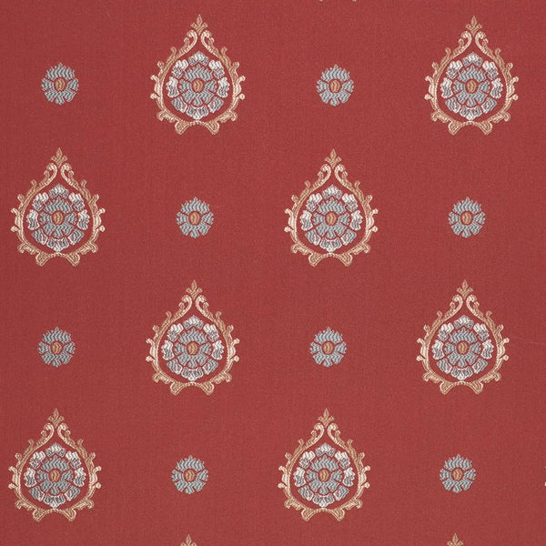 Charlotte Ornamental Upholstery Fabric with Intricate Floral Medallion and Damask-Inspired Designs