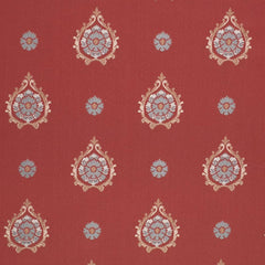 Charlotte Ornamental Upholstery Fabric with Intricate Floral Medallion and Damask-Inspired Designs