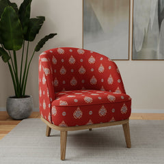 Charlotte Ornamental Upholstery Fabric with Intricate Floral Medallion and Damask-Inspired Designs