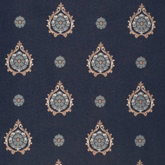 Charlotte Ornamental Upholstery Fabric with Intricate Floral Medallion and Damask-Inspired Designs
