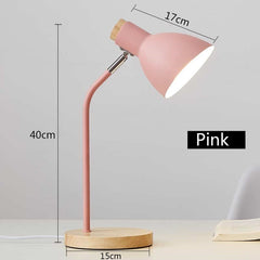Multi-angle Desk Lamp with Wooden Base