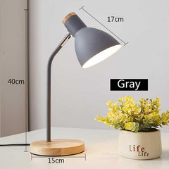 Multi-angle Desk Lamp with Wooden Base