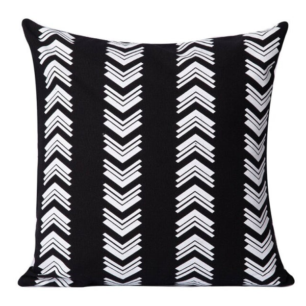 Japanese-style Faux Leather And Cotton Throw Pillow Covers