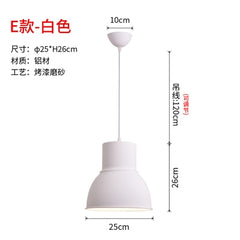 Black or White Retro Industrial Hanging Ceiling Lamps