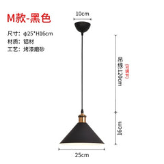 Black or White Retro Industrial Hanging Ceiling Lamps