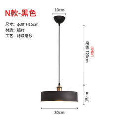 Black or White Retro Industrial Hanging Ceiling Lamps
