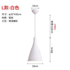 Black or White Retro Industrial Hanging Ceiling Lamps