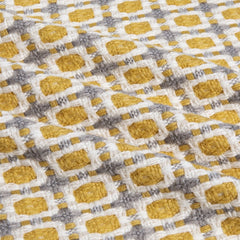 Nordic Diamond Knitted Throw Blanket with Tassels