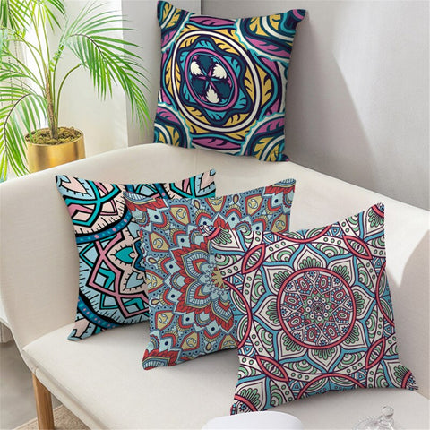 Kaleidoscope Print Throw Pillow Covers
