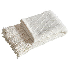 Diamond Lattice Knit Throw Blanket in 6 colors