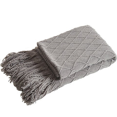 Diamond Lattice Knit Throw Blanket in 6 colors