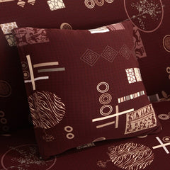 Geometric Pattern & Flower Print Throw Pillow Cushion Covers