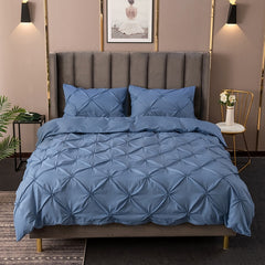 European-style Gathered Quilted Bedding Set