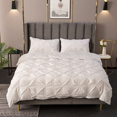 European-style Gathered Quilted Bedding Set