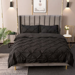 European-style Gathered Quilted Bedding Set