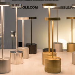 Industrial Style Brushed Nickel Table Lamp