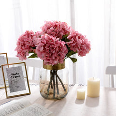 Moisturizing Feel Hydrangea Artificial Flower European-Style High-End Flower Artificial Flower Dining Table Floriculture Flower