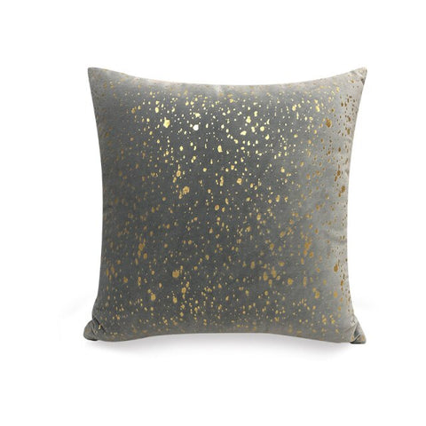 Silver Glitter Speck Throw Pillow Cushion Cover