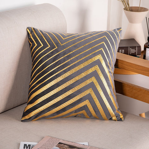 Bronze Accented Throw Pillow Covers