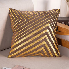 Bronze Accented Throw Pillow Covers