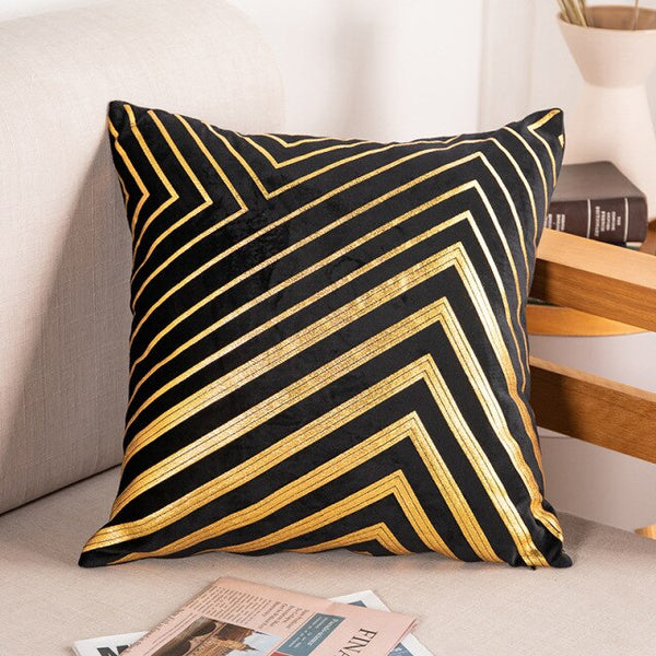 Bronze Accented Throw Pillow Covers