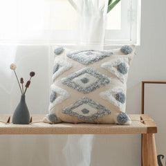 Boho Macrame Throw Pillow Cushion Covers
