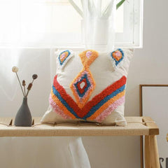 Boho Macrame Throw Pillow Cushion Covers