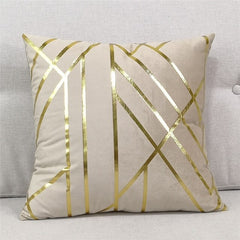 Gold-accented Velvet Throw Pillow Cushion Covers