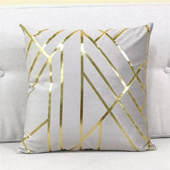 Gold-accented Velvet Throw Pillow Cushion Covers