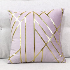 Gold-accented Velvet Throw Pillow Cushion Covers
