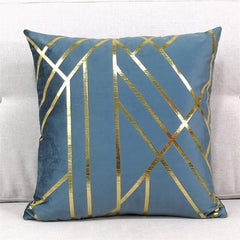 Gold-accented Velvet Throw Pillow Cushion Covers
