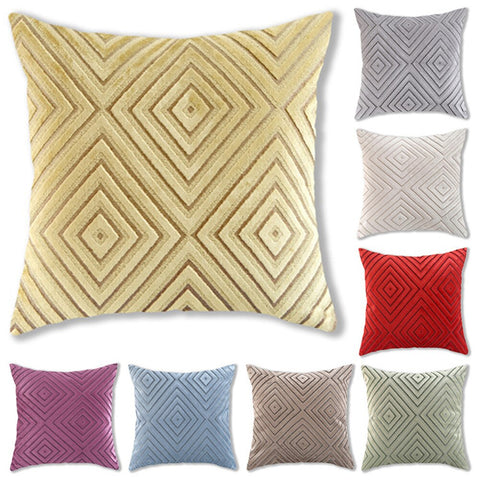 Diamond Textured Velvet Throw Pillow Cushion Covers