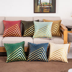 Bronze Zigzag Throw Pillow Cushion Covers in 10 Colors
