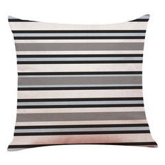 Calming Geometric Print Linen Throw Pillow Cover