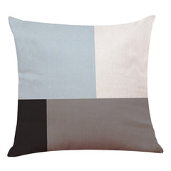 Calming Geometric Print Linen Throw Pillow Cover