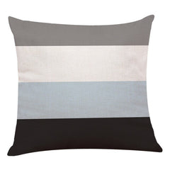 Calming Geometric Print Linen Throw Pillow Cover