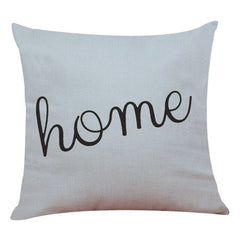 Calming Geometric Print Linen Throw Pillow Cover